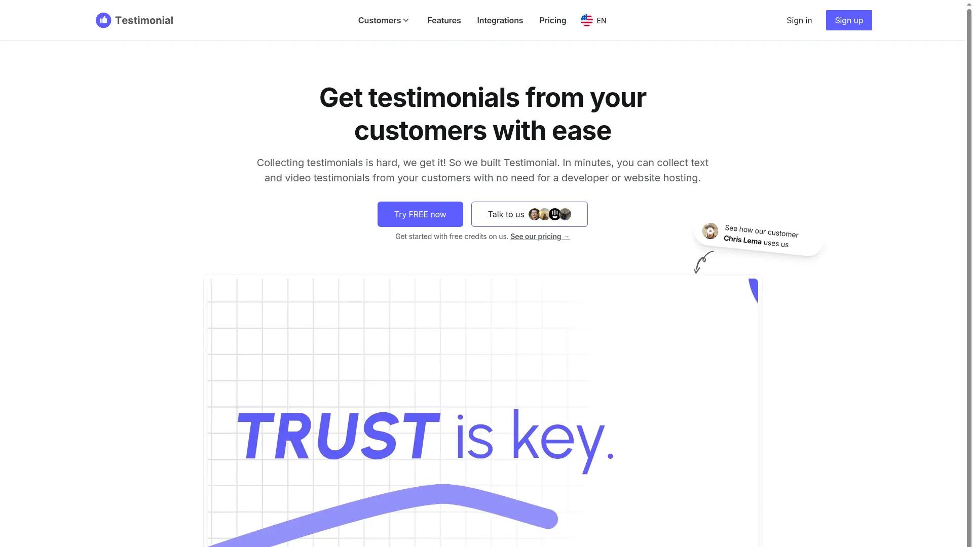 Testimonial screenshot