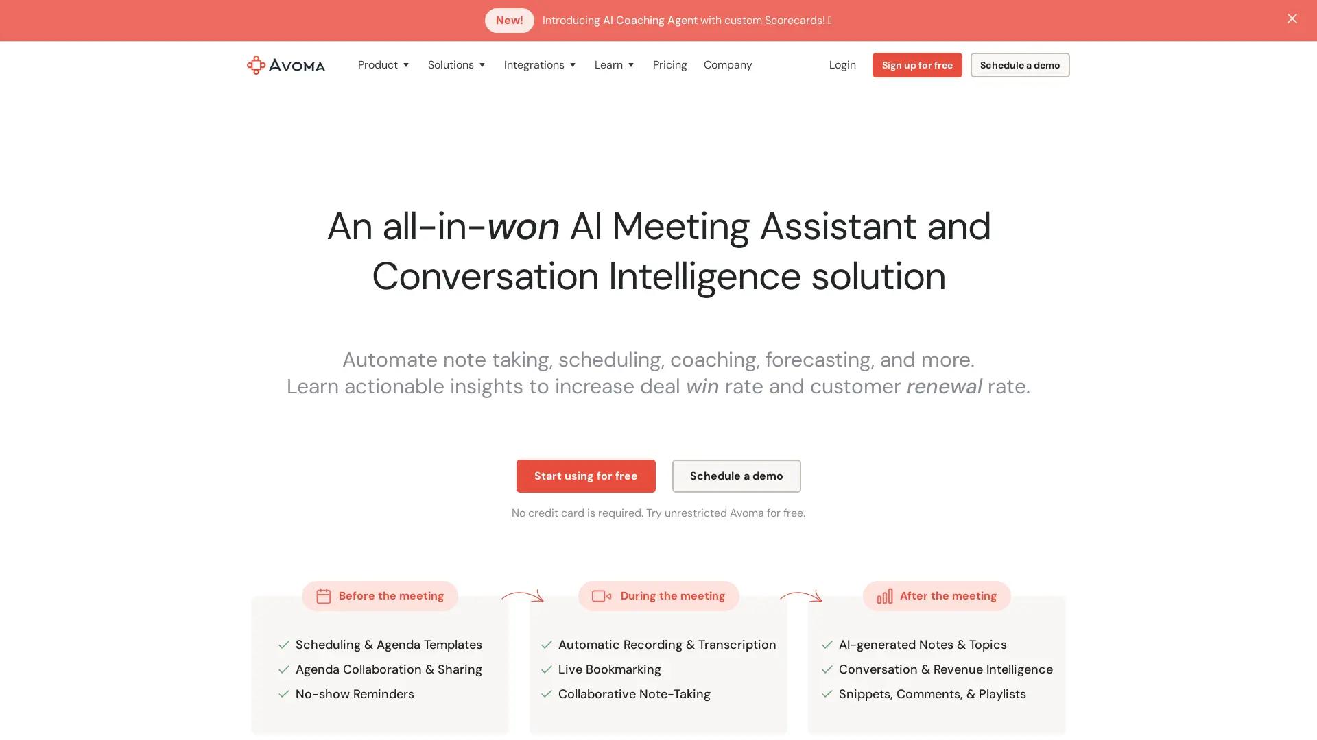 Avoma screenshot