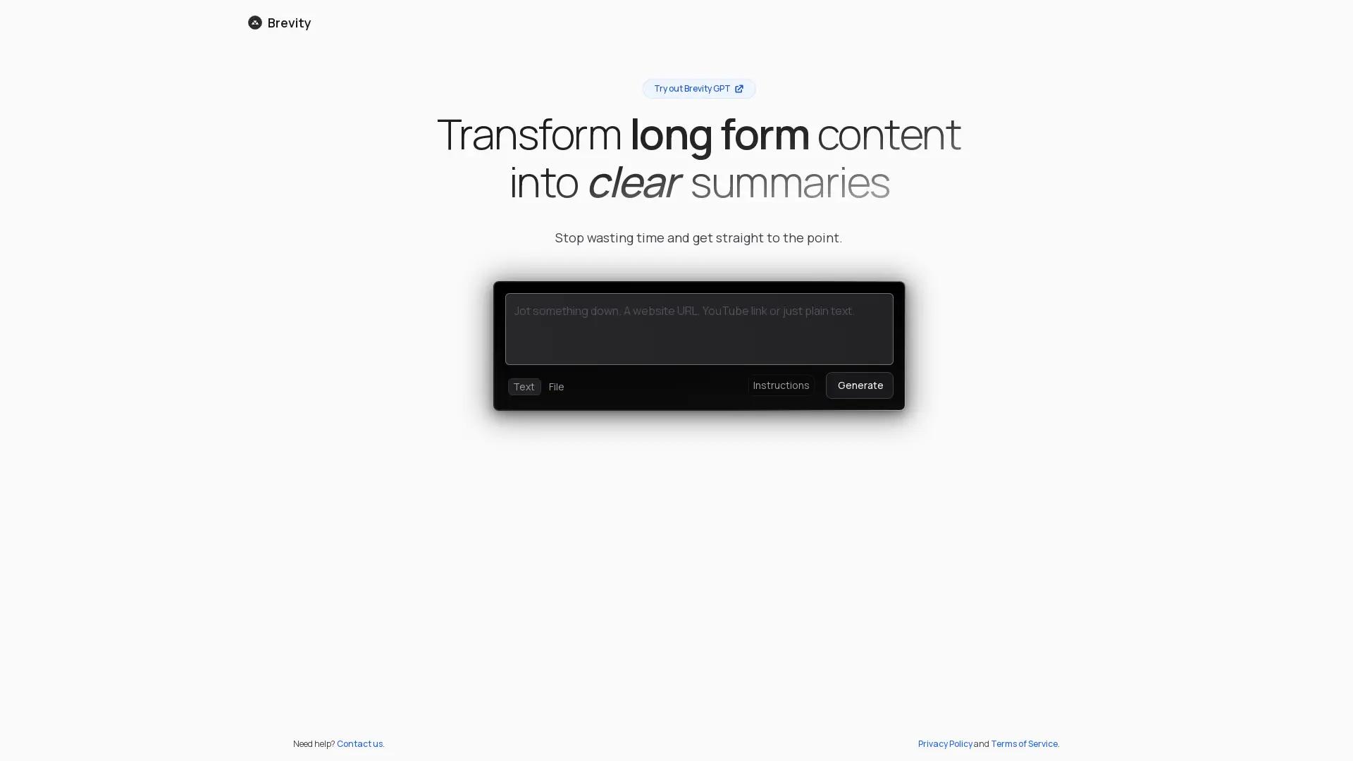 Brevity screenshot